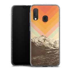 Silikon Glitter Case transparent-silber