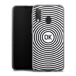 Silikon Glitter Case transparent-silber