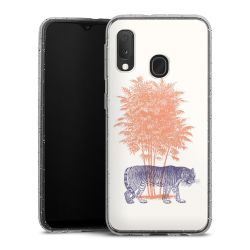 Silikon Glitter Case transparent-silber