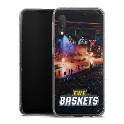 Silikon Glitter Case transparent-silber