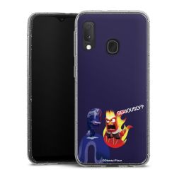 Silikon Glitter Case transparent-silber