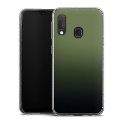 Silikon Glitter Case transparent-silber