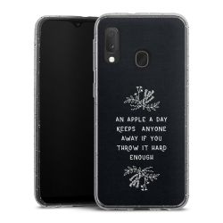 Silikon Glitter Case transparent-silber