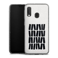 Silikon Glitter Case transparent-silber