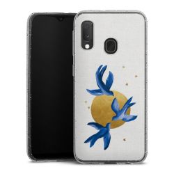 Silikon Glitter Case transparent-silber