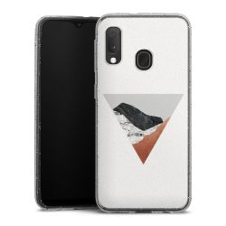 Silikon Glitter Case transparent-silber