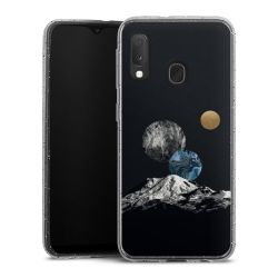 Silikon Glitter Case transparent-silber