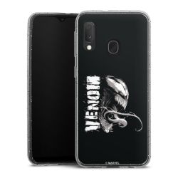 Silikon Glitter Case transparent-silber