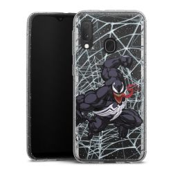 Silikon Glitter Case transparent-silber