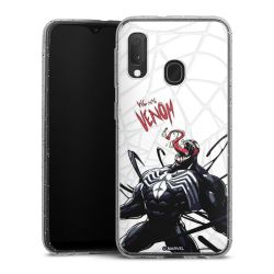 Silikon Glitter Case transparent-silber