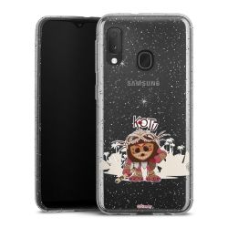 Silikon Glitter Case transparent-silber