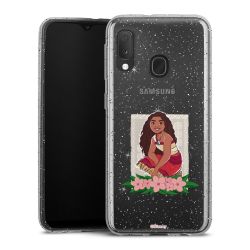 Silikon Glitter Case transparent-silber