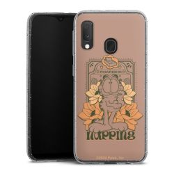 Silikon Glitter Case transparent-silber