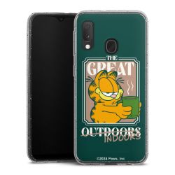 Silikon Glitter Case transparent-silber