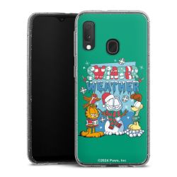 Silikon Glitter Case transparent-silber