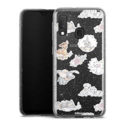 Silikon Glitter Case transparent-silber