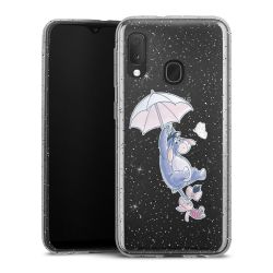 Silikon Glitter Case transparent-silber