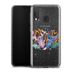 Silikon Glitter Case transparent-silber