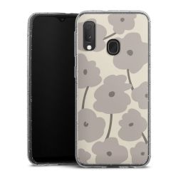 Silikon Glitter Case transparent-silber