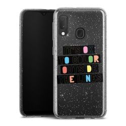 Silikon Glitter Case transparent-silber