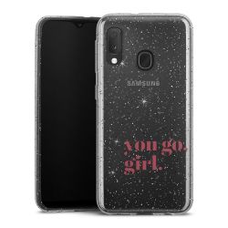 Silikon Glitter Case transparent-silber