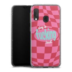 Silikon Glitter Case transparent-silber