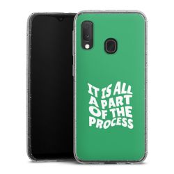 Silikon Glitter Case transparent-silber