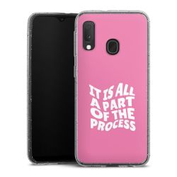 Silikon Glitter Case transparent-silber