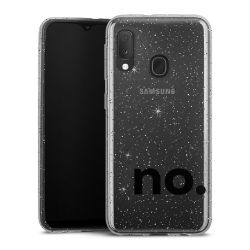 Silikon Glitter Case transparent-silber