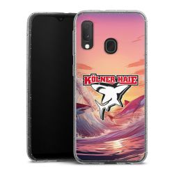 Silikon Glitter Case transparent-silber