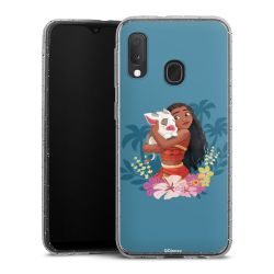 Silikon Glitter Case transparent-silber