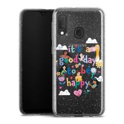Silikon Glitter Case transparent-silber