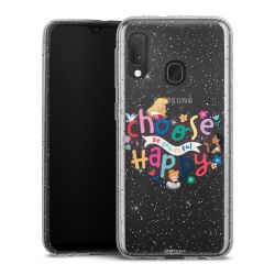 Silikon Glitter Case transparent-silber