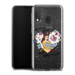 Silikon Glitter Case transparent-silber