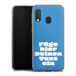 Silikon Glitter Case transparent-silber