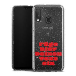 Silikon Glitter Case transparent-silber