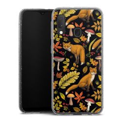 Silikon Glitter Case transparent-silber