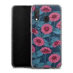 Silikon Glitter Case transparent-silber