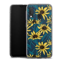 Silikon Glitter Case transparent-silber