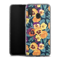 Silikon Glitter Case transparent-silber