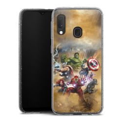 Silikon Glitter Case transparent-silber