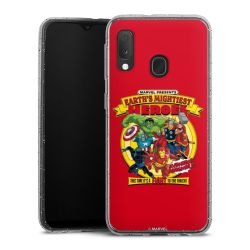 Silikon Glitter Case transparent-silber