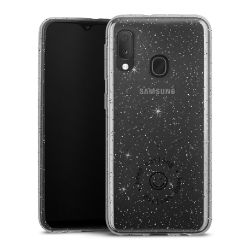 Silikon Glitter Case transparent-silber