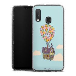 Silikon Glitter Case transparent-silber