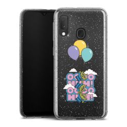 Silikon Glitter Case transparent-silber