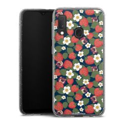 Silikon Glitter Case transparent-silber