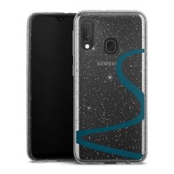 Silikon Glitter Case transparent-silber