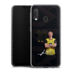 Silikon Glitter Case transparent-silber