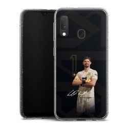 Silikon Glitter Case transparent-silber