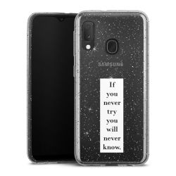 Silikon Glitter Case transparent-silber